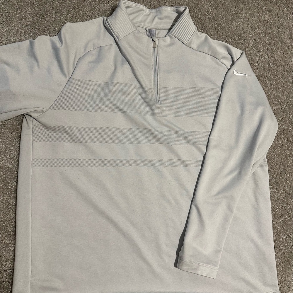 Nike Gray Performance Quarter-Zip Jacket - image 1